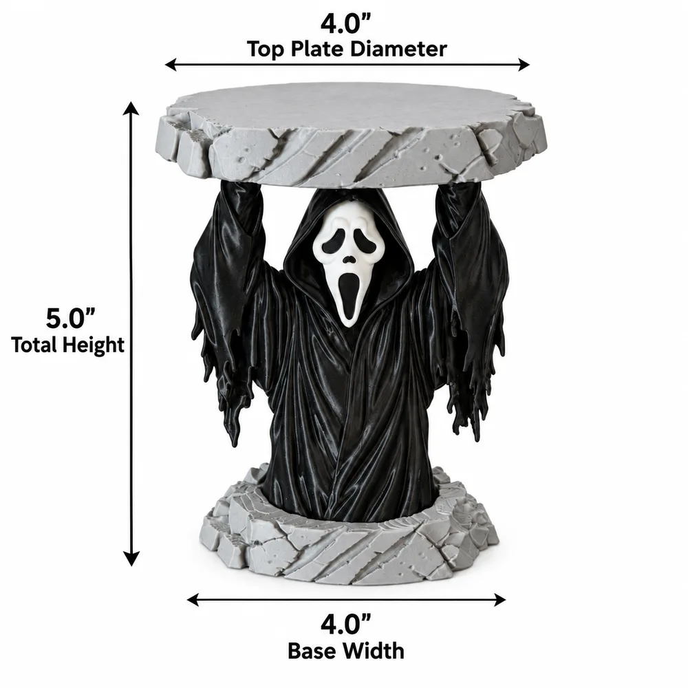 Ghost Mask-Inspired 3D Printed Candle Holder for 3-Wick Jar Candles