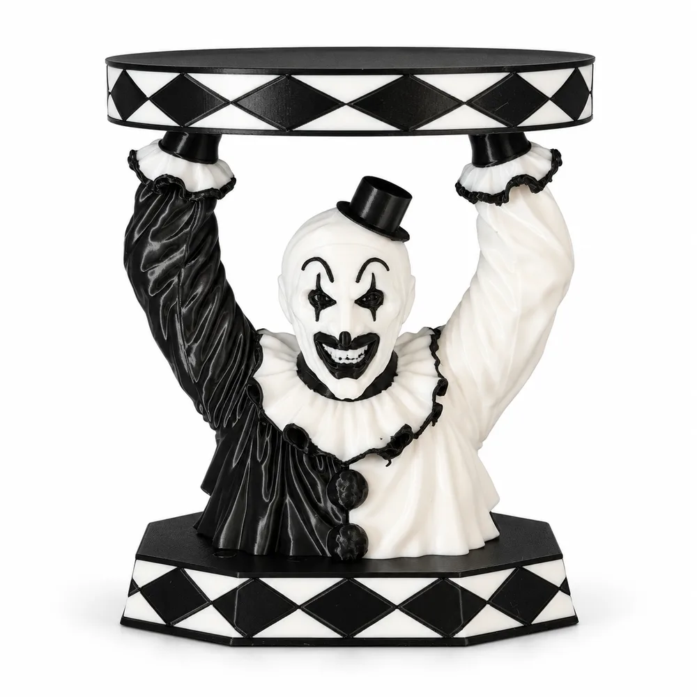 Horror Clown-Inspired 3D Printed Candle Holder for 3-Wick Jar Candles