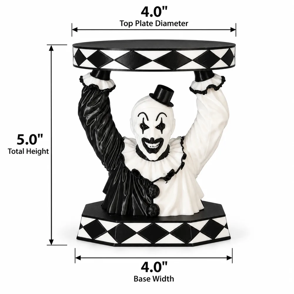Horror Clown-Inspired 3D Printed Candle Holder for 3-Wick Jar Candles
