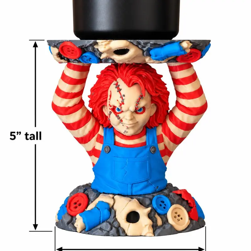 Horror Doll-Inspired 3D Printed Candle Holder for 3-Wick Jar Candles