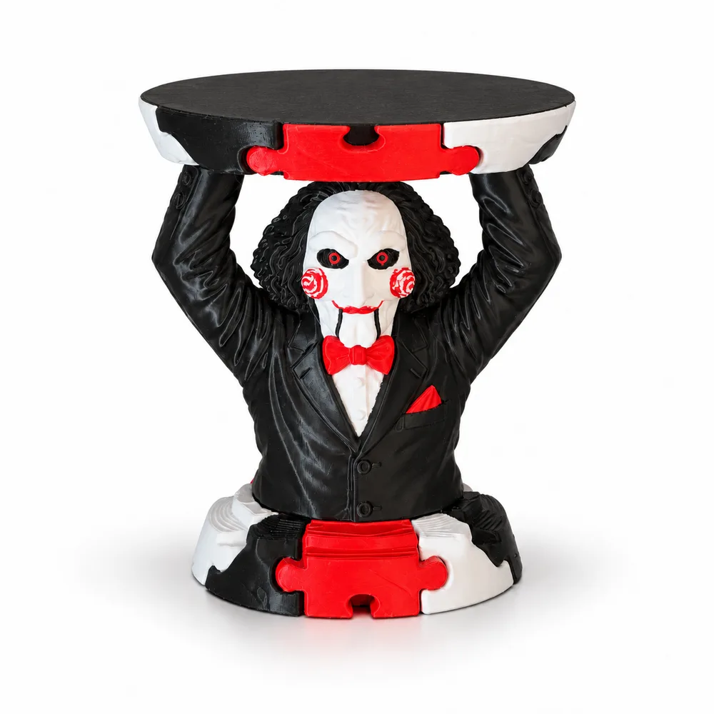Horror Puppet-Inspired 3D Printed Candle Holder for 3-Wick Jar Candles