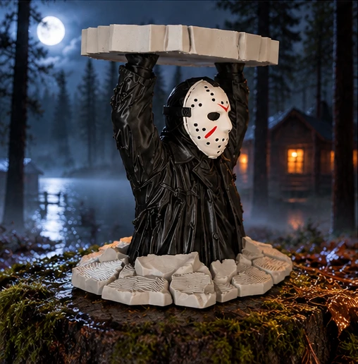 Hockey Mask-Inspired 3D Printed Candle Holder for 3-Wick Jar Candles